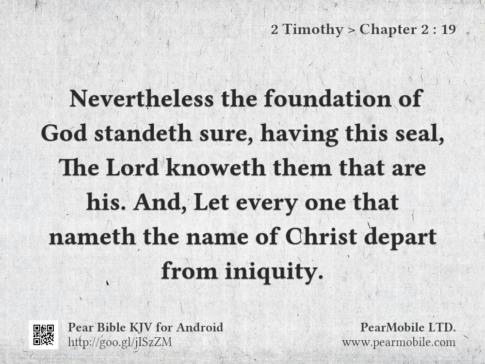 2 Timothy, Chapter 2:19